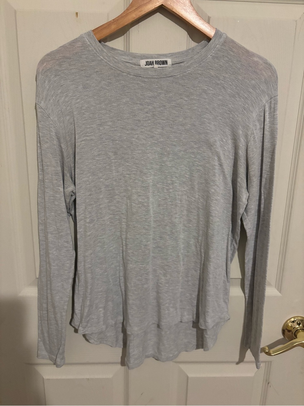 Joah Brown Long Sleeve Crewneck Shirt - Light Gray